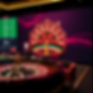 Modern Online Casino Interface for Live Roulette A modern online casino interface showcasing live roulette